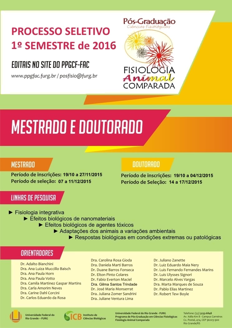 Cartaz 2016 1o Semestre